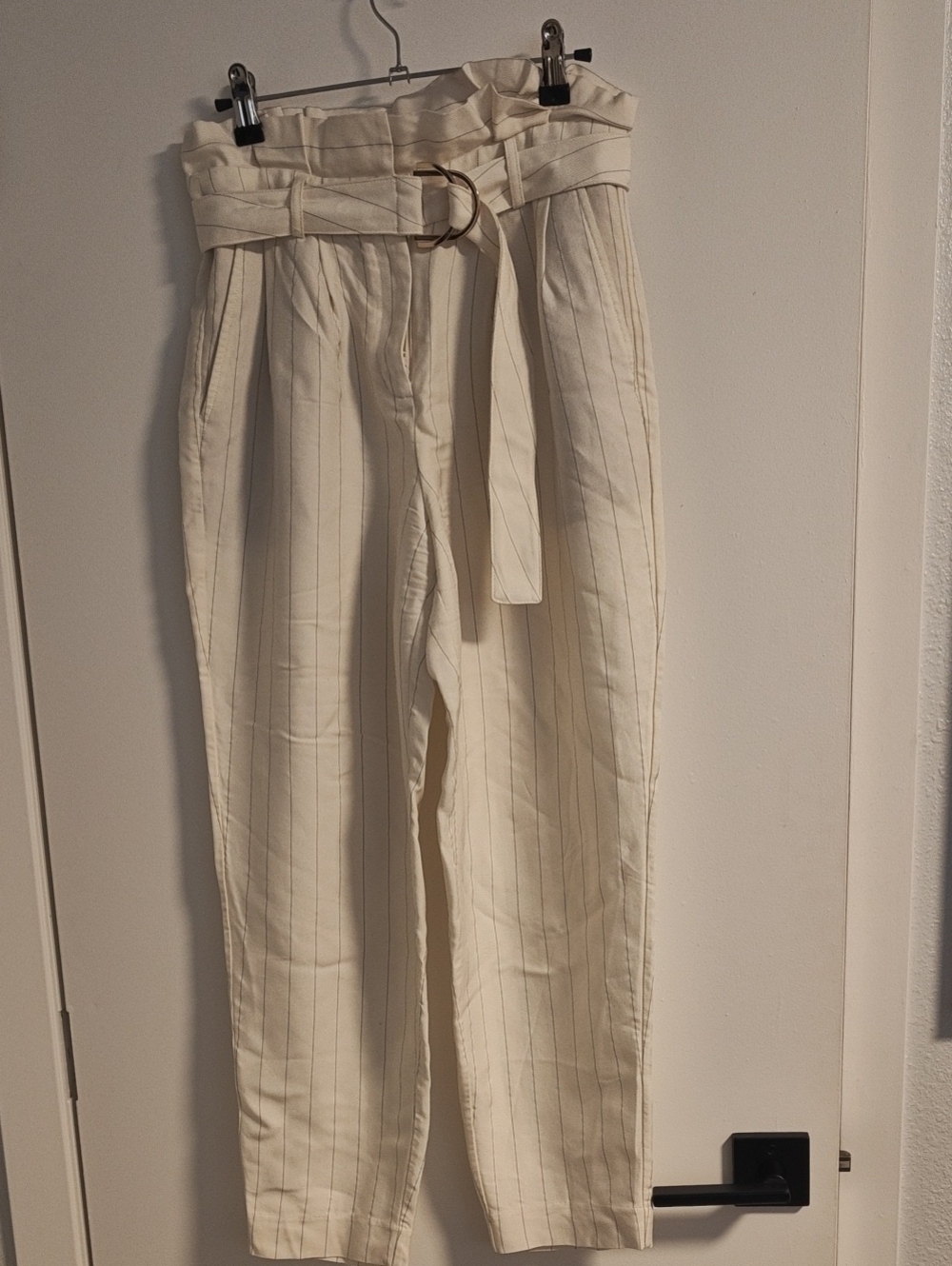 Express High-Waist Ankle Cropped Trousers with Belt Size 2- 25" Inseam
